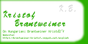 kristof brantweiner business card